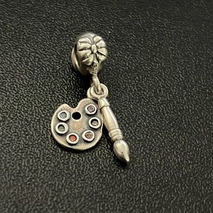 Pandora Artist’s Paint Palette & Brush Dangle Charm